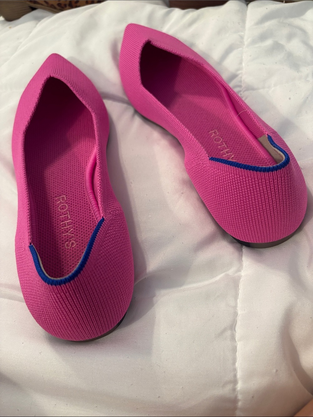 Rothy’s The Point Flats Hot Pink - Picture 2 of 9
